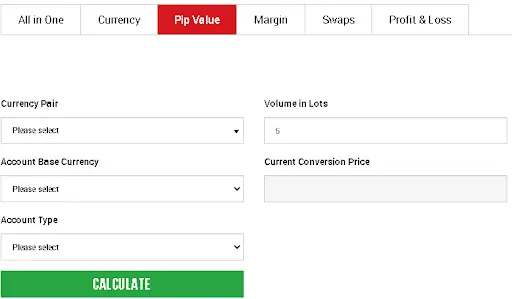ماشین حساب پیپ در فارکس